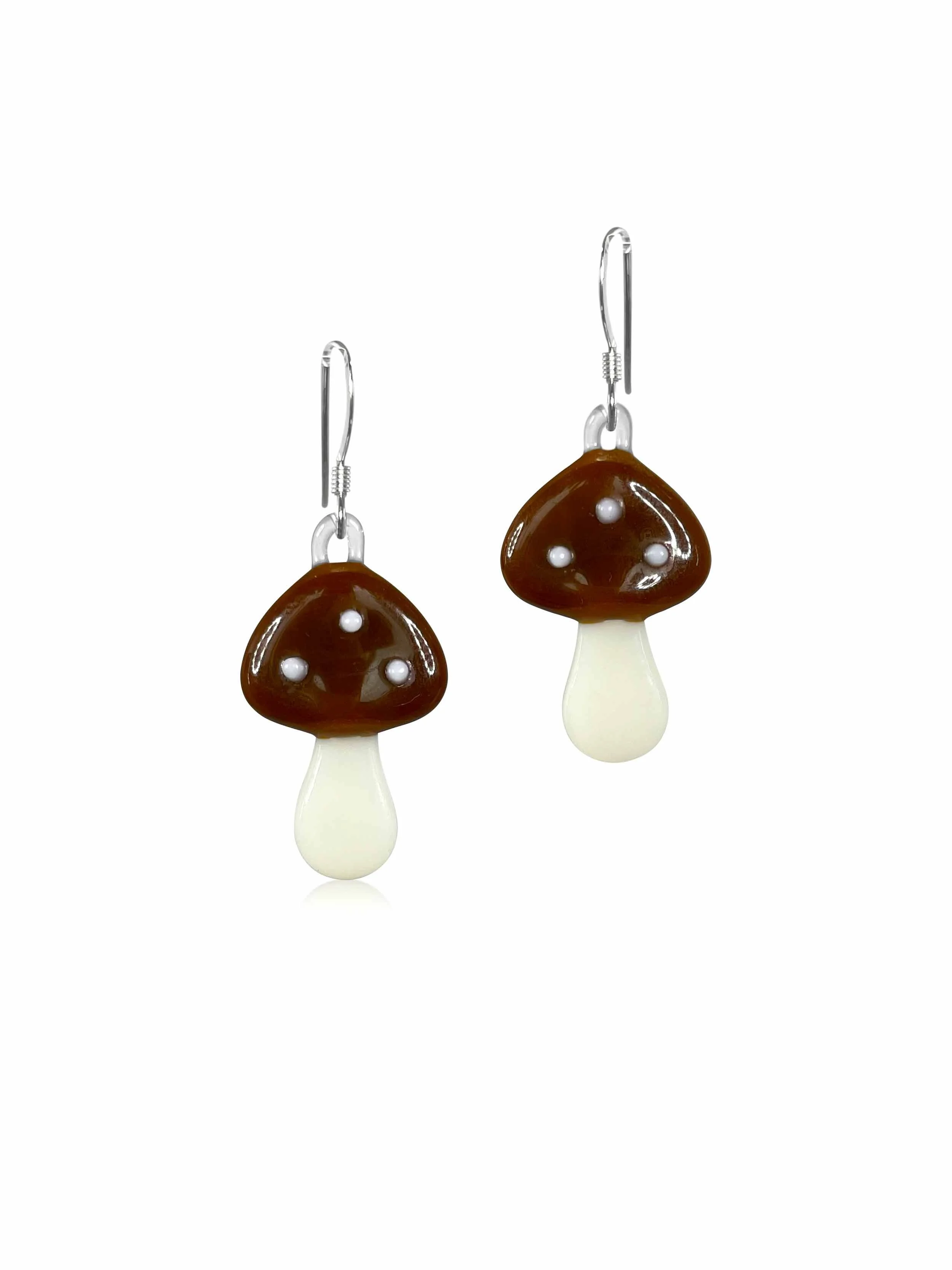 Mushroom Earrings | Stained Glass Art — Glasswork Pixie